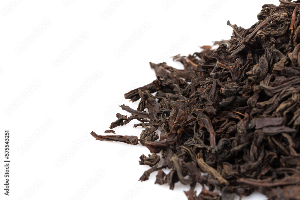 Fototapeta premium Black tea isolated on white