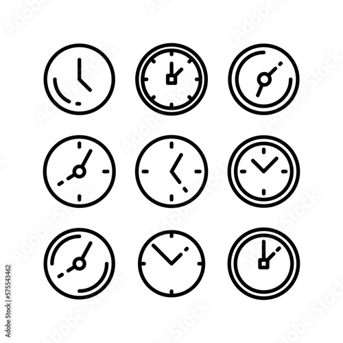 clock icon or logo isolated sign symbol vector illustration - high quality black style vector icons 