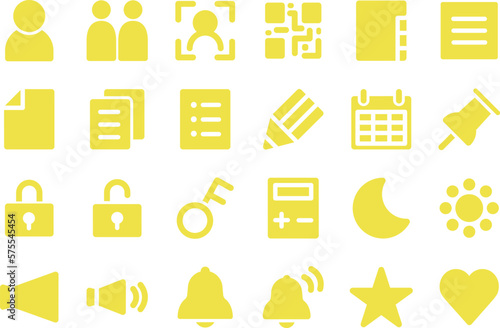 通信機器関連のシルエットアイコンセット0302