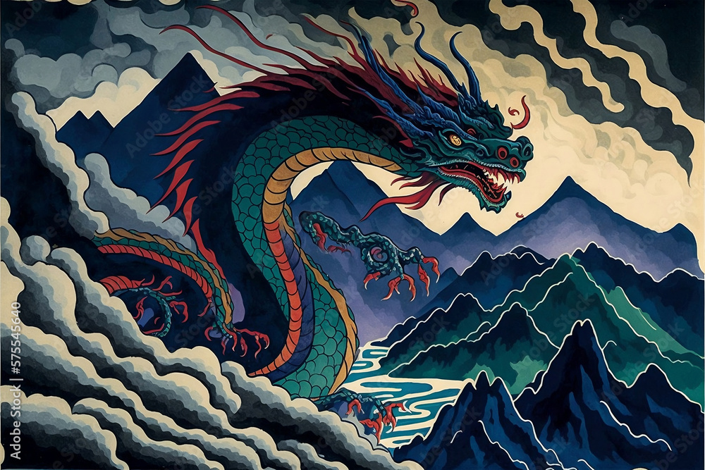 Generative AI Takes a Journey through the Mystical World of Chinese Dragon Painting