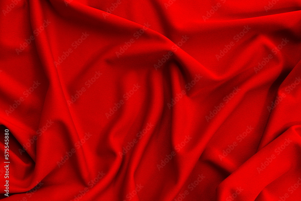 Bright thin knitted fabric with drapery, top view. Bright thin knitted fabric with drapery, top view.