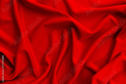 Bright thin knitted fabric with drapery, top view. 