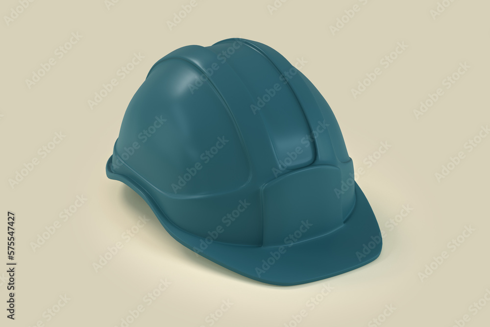 Fototapeta premium Isolated Green Helmet Illustration. 3d rendering