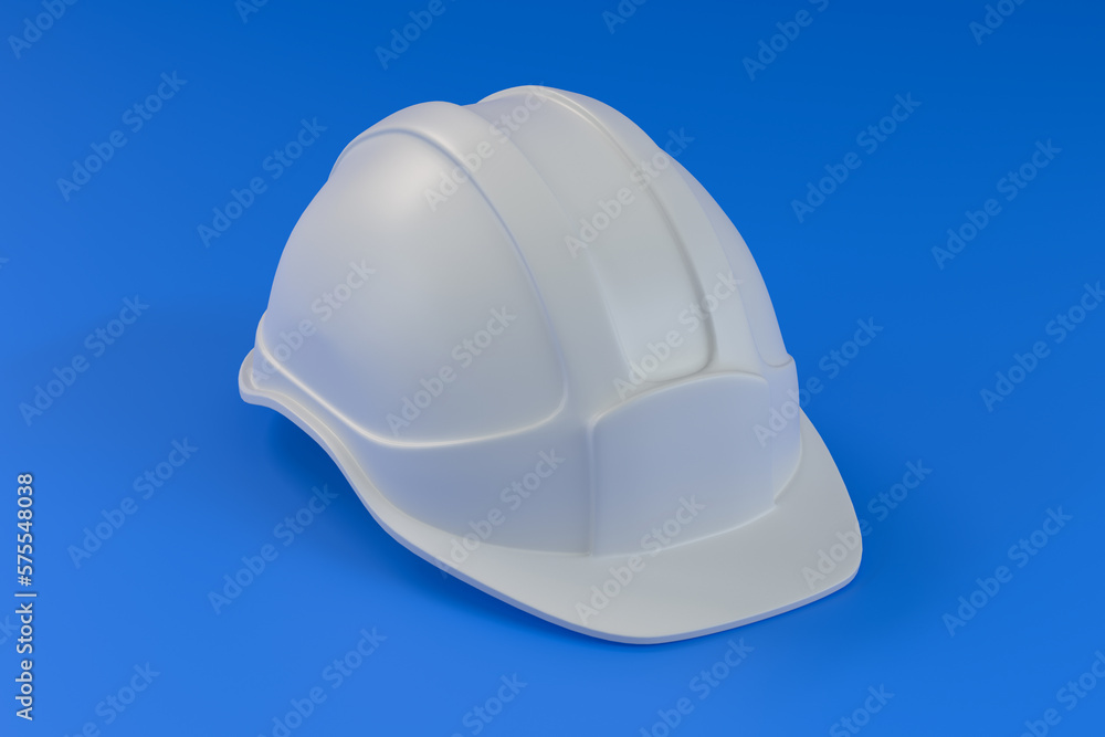 Isolated White Helmet Illustration. 3d rendering Isolated White Helmet Illustration. 3d rendering