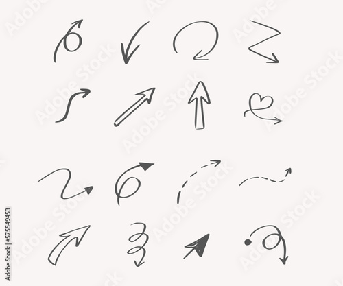 Arrow Symbol Set hand-drawn element doodle