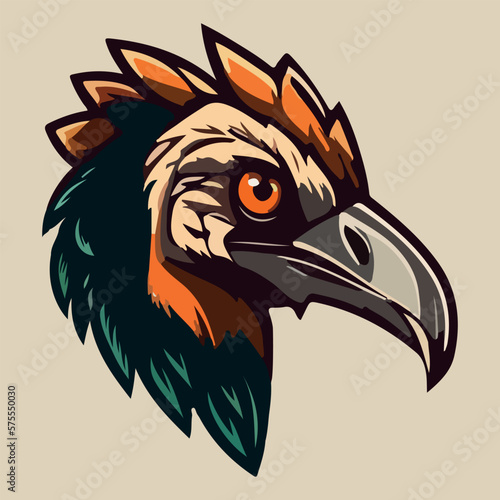 Vulture face mascot esport logo vector illustration
