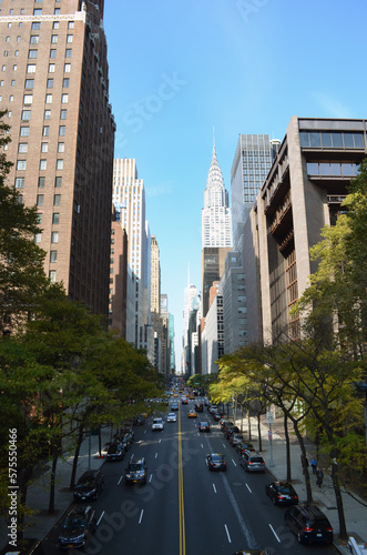 New York, rue et Empire State Building