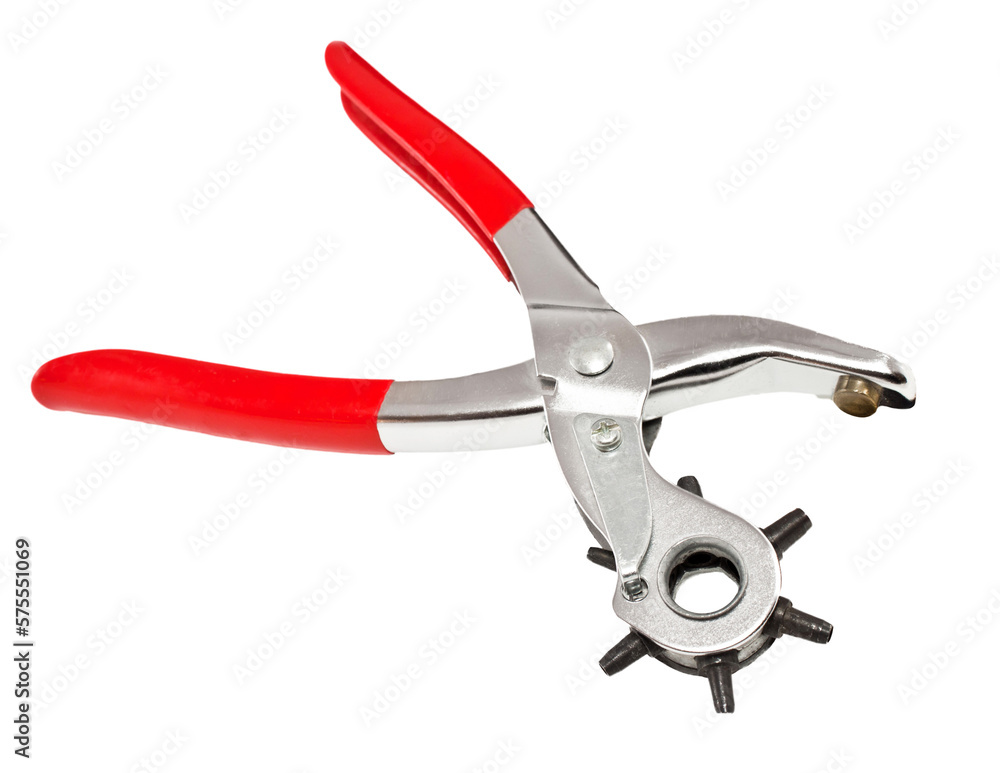 Lochzange  close up transparent freigestellt