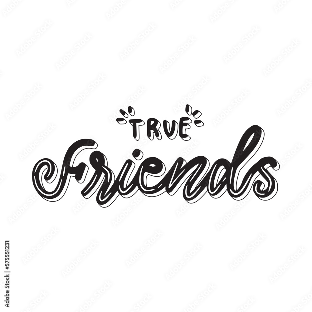 true friends happy friendship day stickers Stock Vector | Adobe Stock