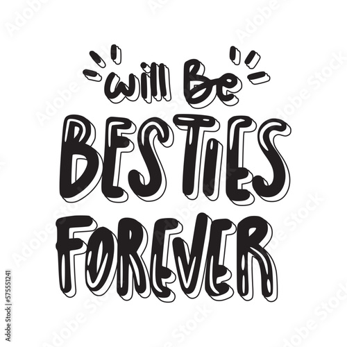 will be besties forever happy friendship day stickers