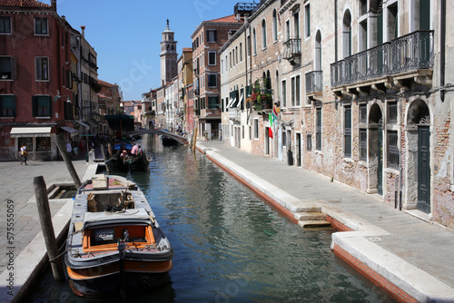 Rio de san Barnaba and Fondamenta Gherardini - Venice - Italy photo