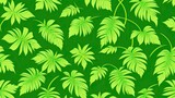 Green plant leaves background, floral pattern for wallpaper