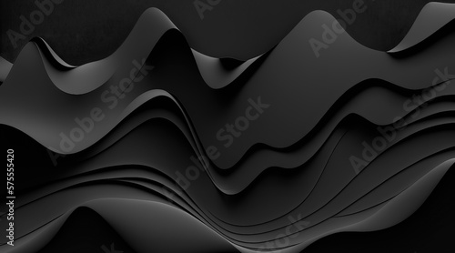 Black Wave Organic Background Wallpaper