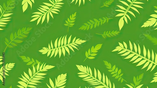 Green plant leaves background, floral pattern for wallpaper