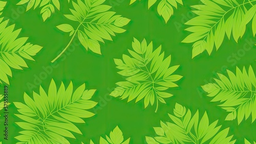 Green plant leaves background, floral pattern for wallpaper