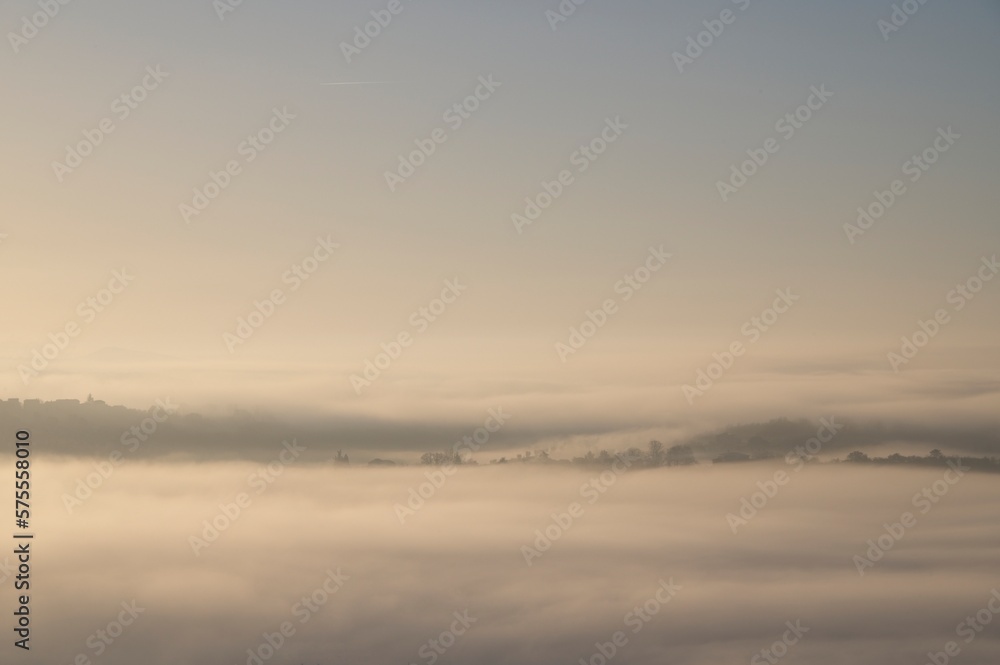Sunrise and Fog at Umbria, Italy Sunrise and Fog at Umbria, Italy
