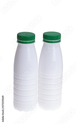 plastic white bottle isolated