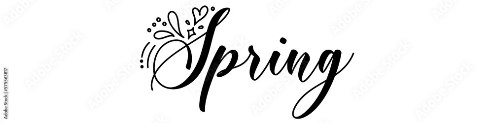 Hello Spring lettering phrase on blank background. Modern calligraphy inspirational quote. Vector illustration. Hello Spring lettering phrase on blank background. Modern calligraphy inspirational quote. Vector illustration.