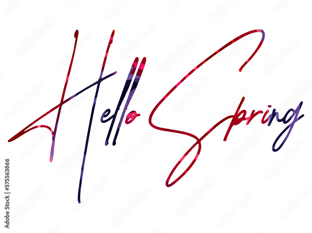 Hello Spring lettering phrase on blank background. Modern calligraphy inspirational quote. Vector illustration. Hello Spring lettering phrase on blank background. Modern calligraphy inspirational quote. Vector illustration.