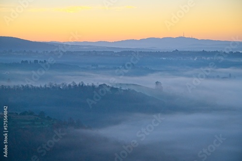Sunrise and Fog at Umbria, Italy