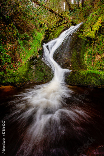Waterfall at Glenmalure in the Wicklow mountains, Ireland