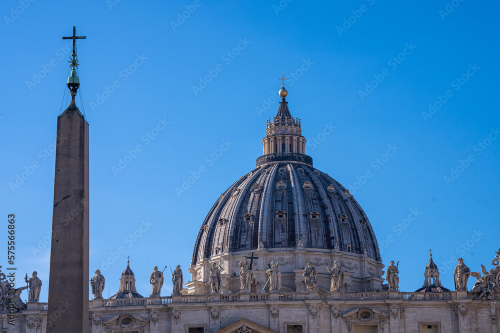 Obraz premium Gros plan sur le dome du Vatican