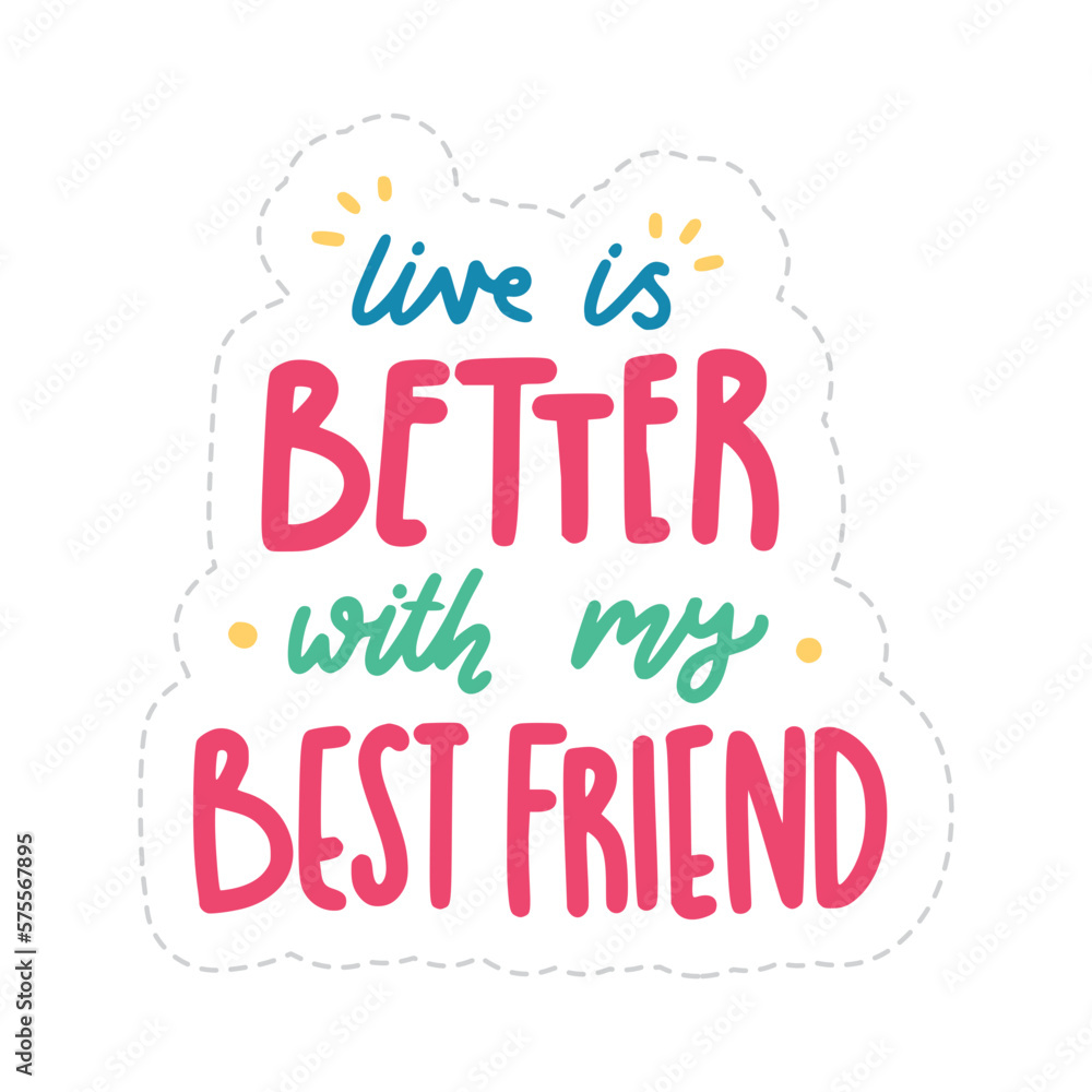 my best friend is the best of all happy friendship day stickers