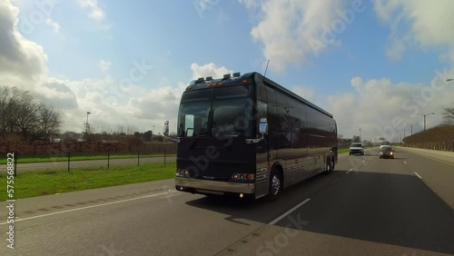 Wallpaper Mural Point Of View Motorhome Bus Moving On Road By Houses Under Cloudy Sky In City - New Orleans, Louisiana Torontodigital.ca