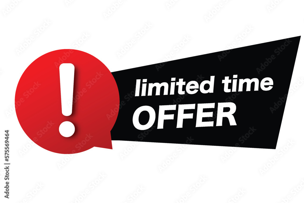 Black sale banner limited time offer Black sale banner limited time offer