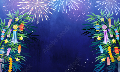 七夕のベクターイラスト背景