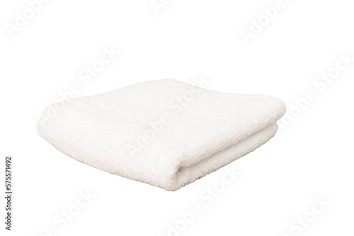 White towel isolated on white background .