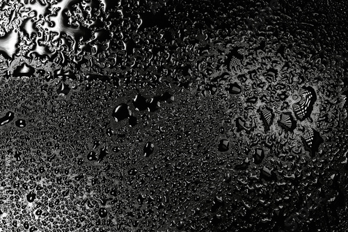 Water drops on a black background