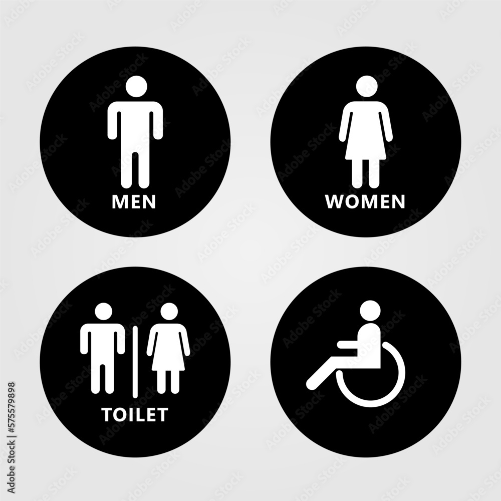 Toilet sign design. Vector Illustration. Toilet sign design. Vector Illustration.