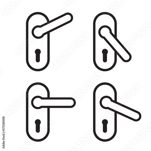 Door handle icon vector , doorknob icon vector .EPS 10