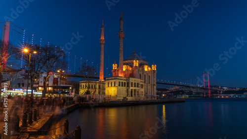 Istanbul Ortaköy Mosque during blue hour