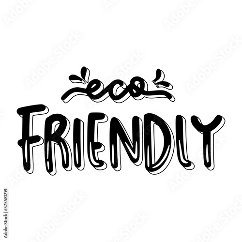Eco Friendly Sticker. Ecology Lettering Stickers