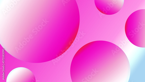 Abstract liquid fluid circles pink, red , white and blue color background with copy space. 3D sphere shape pastel color design. Creative minimal bubble trendy gradient template. illustration