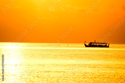 Boat in the sunset