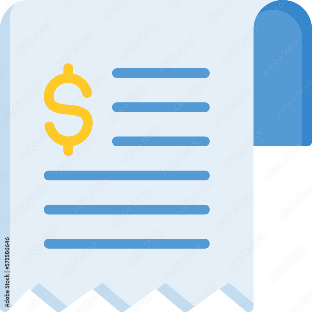 Bill icon for ecommerce, business, online, retail, delivery, shopping and supermarket Bill icon for ecommerce, business, online, retail, delivery, shopping and supermarket