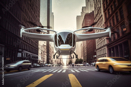 Autonomous VTOL Vehicles for Urban Commuting
 Generative AI photo