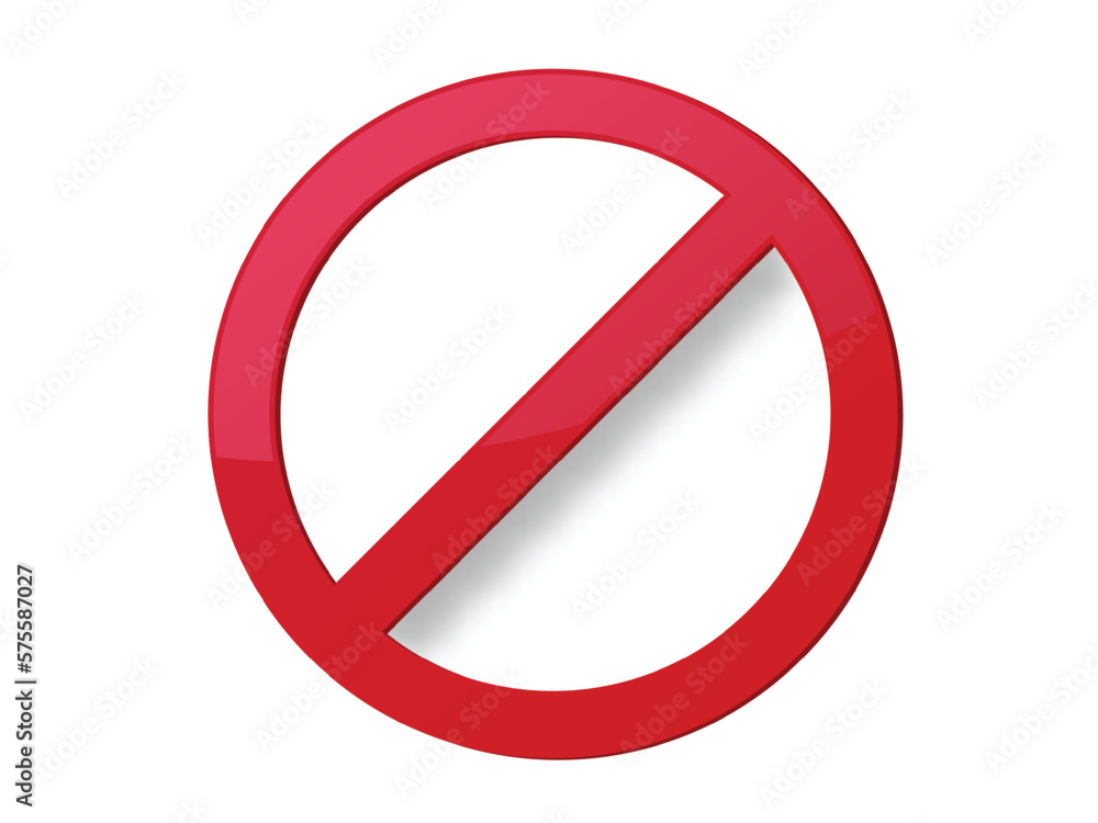 Red circle with crossed line Red circle with crossed line