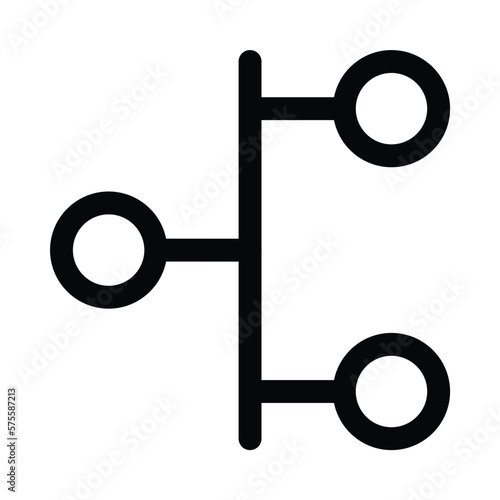 Organizational or leadership network hierarchical structure icon in business institution