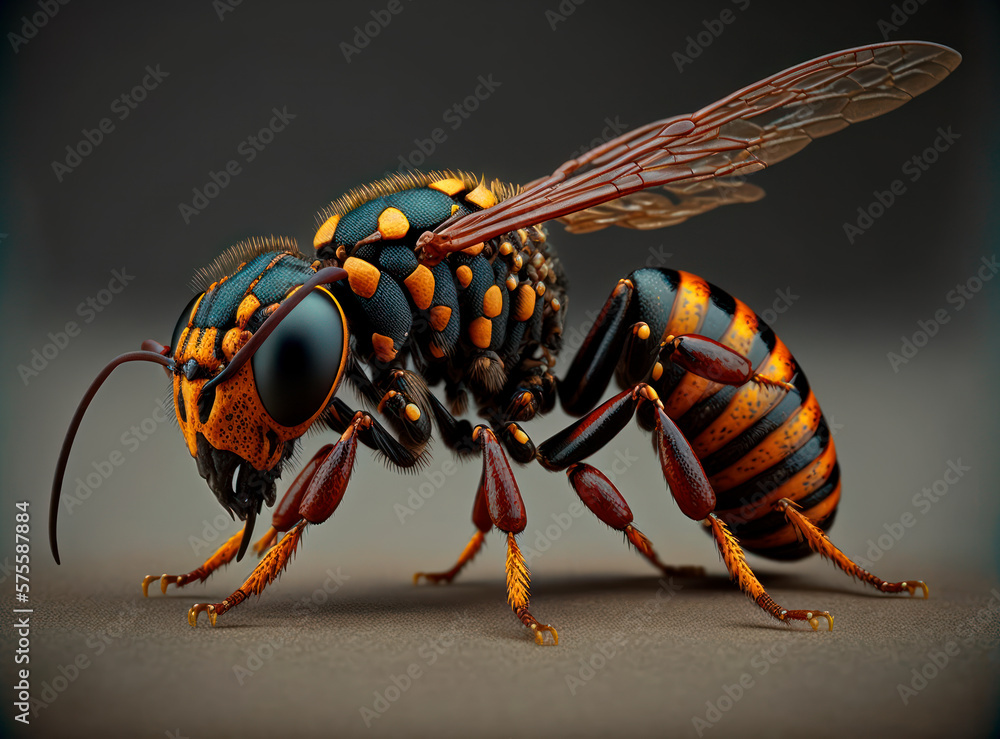 isolated invasive asian wasp predatord wild animal, generative ai isolated invasive asian wasp predatord wild animal, generative ai