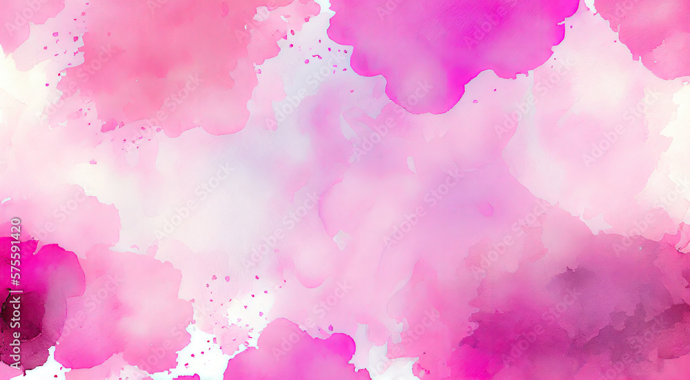 abstract pink watercolor background generative ai