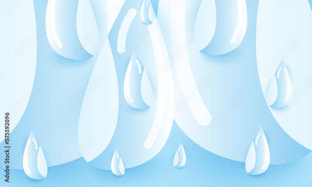 Fototapeta premium Vector water drops seamless pattern
