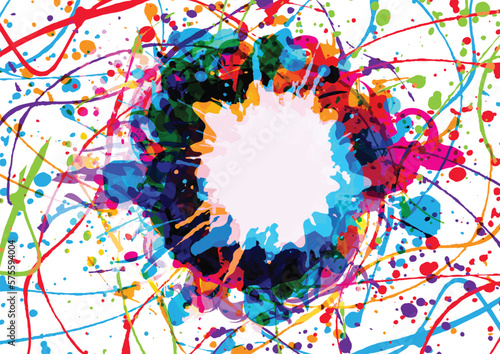 Abstract vector splatter color background design. splash color. illustration vector design.