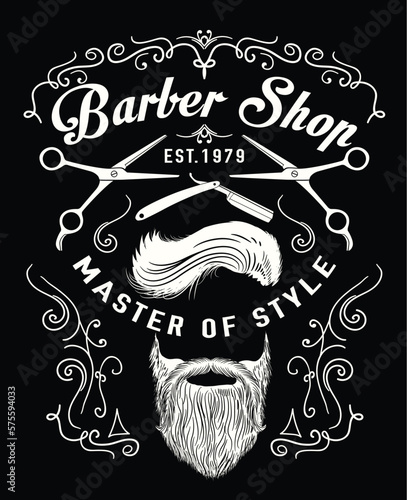 Barber shop design elements.vector graphic design
