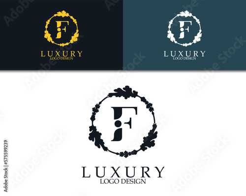 letter F luxury logo design,suitable for brand identity,logo boutique,logo spa,logo restaurant,logo hotel and etc
