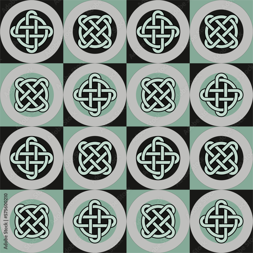 Ornament design based on the Celtic pattern.Seamless pattern.Vector. Ornament design based on the Celtic pattern.Seamless pattern.Vector.
