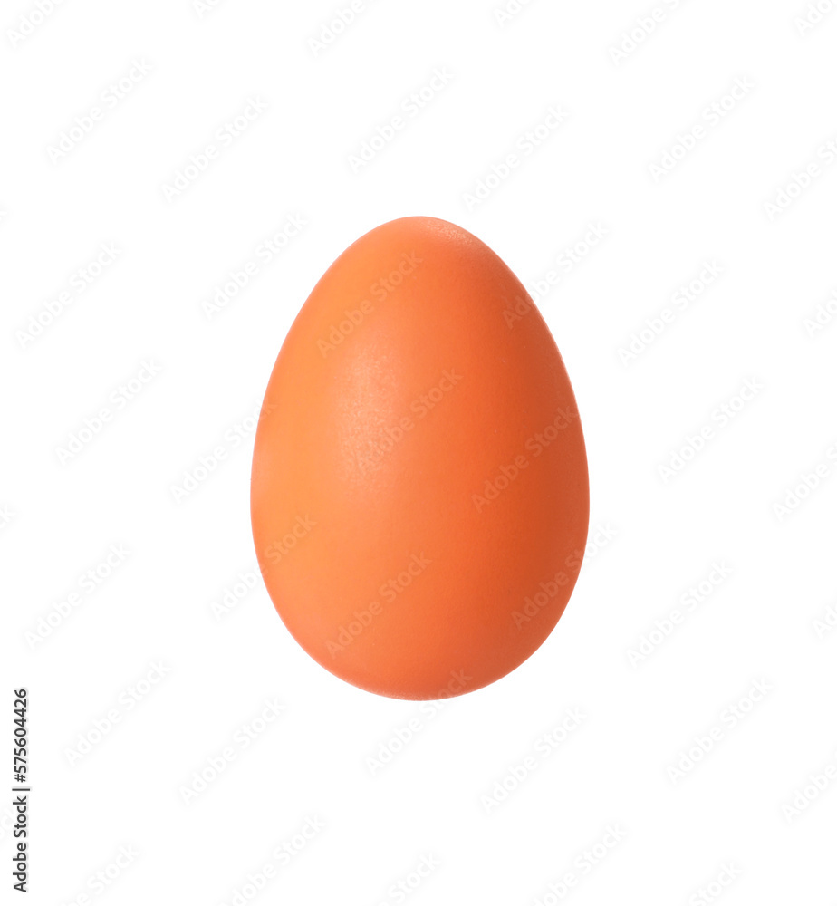 One orange Easter egg isolated on white One orange Easter egg isolated on white